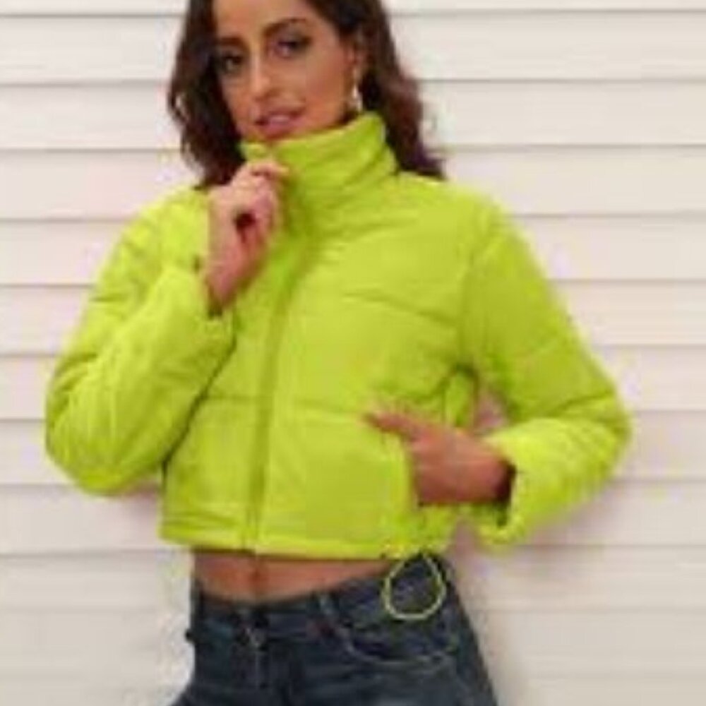 Hujoin Winter Long-Sleeved Standing Collar Warm Casual Women's Down Jacket